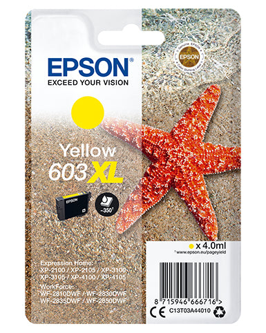 Epson C13T03A44010 ink cartridge 1 pc(s) Original High (XL) Yield Yellow Epson C13T03A44010 ink cartridge 1 pc(s) Original High (XL) Yield Yellow